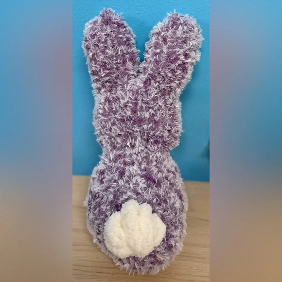 Handmade Hand Crafted Knit purple Bunny Easter Gift - Picture 2 of 2